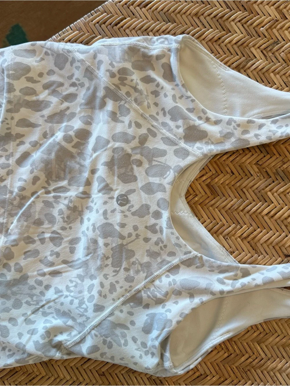 lululemon athletica White & Light Gray Align Crop Tank